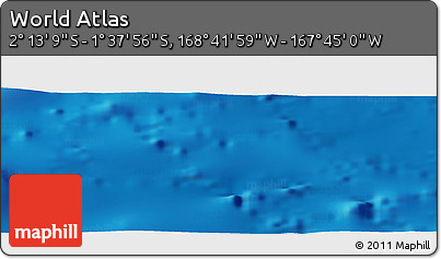 Physical Panoramic Map of the Area around 1° 55' 32" S, 168° 13' 29" W