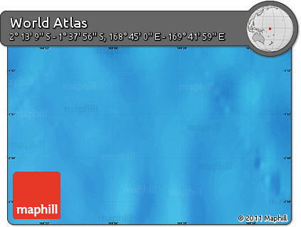 Physical Map of the Area around 1° 55' 32" S, 169° 13' 29" E