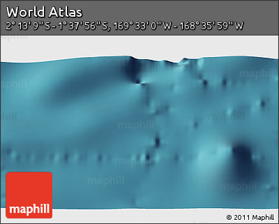 Satellite 3D Map of the Area around 1° 55' 32" S, 169° 4' 29" W