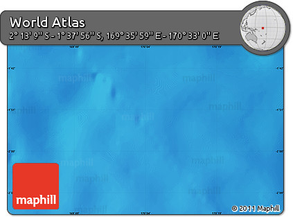 Physical Map of the Area around 1° 55' 32" S, 170° 4' 29" E