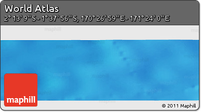 Physical Panoramic Map of the Area around 1° 55' 32" S, 170° 55' 30" E