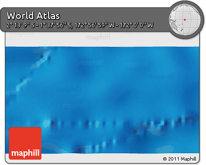 Physical 3D Map of the Area around 1° 55' 32" S, 172° 28' 29" W