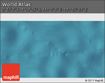Satellite 3D Map of the Area around 1° 55' 32" S, 173° 28' 29" E