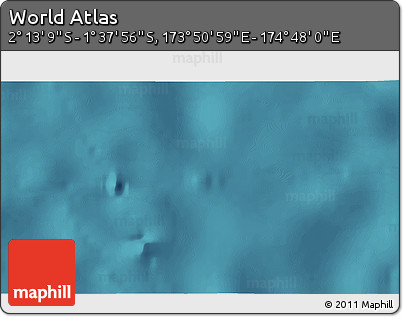 Satellite 3D Map of the Area around 1° 55' 32" S, 174° 19' 29" E