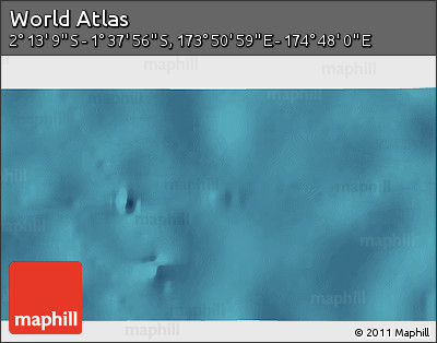 Satellite 3D Map of the Area around 1° 55' 32" S, 174° 19' 29" E