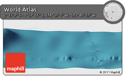 Satellite Panoramic Map of the Area around 1° 55' 32" S, 174° 10' 30" W