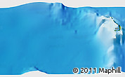 Physical 3D Map of the area around 1° 55' 32" S, 175° 10' 30" E