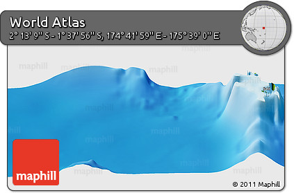 Physical Panoramic Map of the Area around 1° 55' 32" S, 175° 10' 30" E
