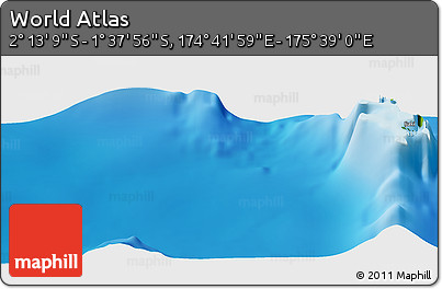 Physical Panoramic Map of the Area around 1° 55' 32" S, 175° 10' 30" E