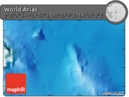 Physical Map of the Area around 1° 55' 32" S, 176° 1' 30" E