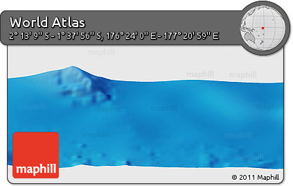 Physical Panoramic Map of the Area around 1° 55' 32" S, 176° 52' 30" E
