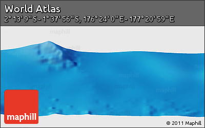 Physical Panoramic Map of the Area around 1° 55' 32" S, 176° 52' 30" E
