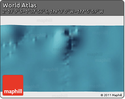 Satellite 3D Map of the Area around 1° 55' 32" S, 177° 34' 29" W