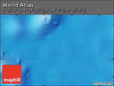 Physical Map of the Area around 1° 55' 32" S, 1° 46' 29" E