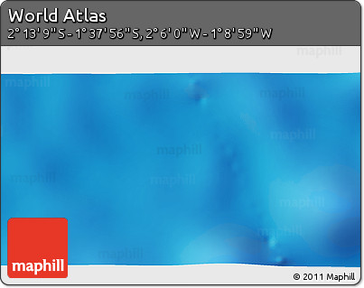 Physical 3D Map of the Area around 1° 55' 32" S, 1° 37' 30" W