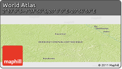 Physical Panoramic Map of the Area around 1° 55' 32" S, 20° 28' 30" E
