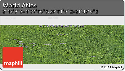 Satellite Panoramic Map of the Area around 1° 55' 32" S, 21° 19' 30" E