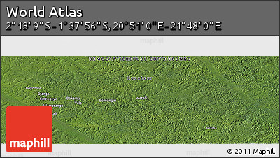 Satellite Panoramic Map of the Area around 1° 55' 32" S, 21° 19' 30" E