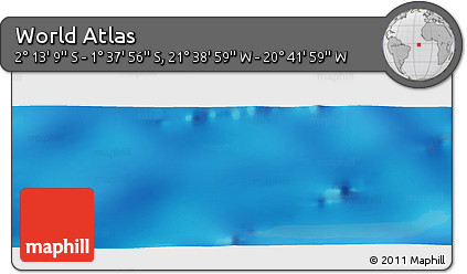 Shaded Relief Panoramic Map of the Area around 1° 55' 32" S, 21° 10' 29" W