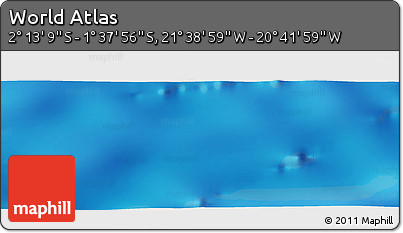 Shaded Relief Panoramic Map of the Area around 1° 55' 32" S, 21° 10' 29" W