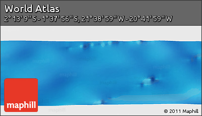 Shaded Relief Panoramic Map of the Area around 1° 55' 32" S, 21° 10' 29" W