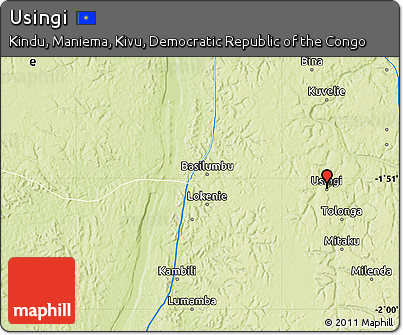 Physical Map of Usingi