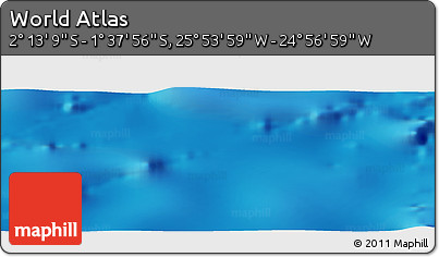 Physical Panoramic Map of the Area around 1° 55' 32" S, 25° 25' 29" W