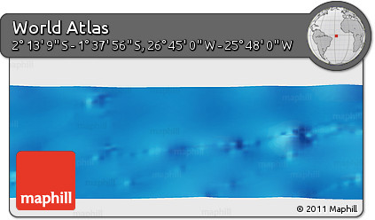 Physical Panoramic Map of the Area around 1° 55' 32" S, 26° 16' 29" W