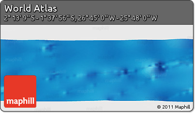 Physical Panoramic Map of the Area around 1° 55' 32" S, 26° 16' 29" W
