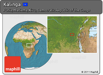 Satellite Location Map of Kalinga