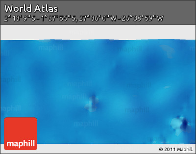 Physical 3D Map of the Area around 1° 55' 32" S, 27° 7' 30" W