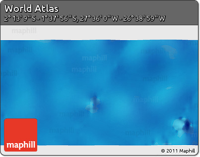 Physical 3D Map of the Area around 1° 55' 32" S, 27° 7' 30" W