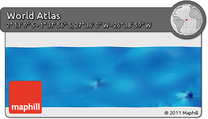 Physical Panoramic Map of the Area around 1° 55' 32" S, 27° 7' 30" W