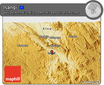 Physical 3D Map of Isangi