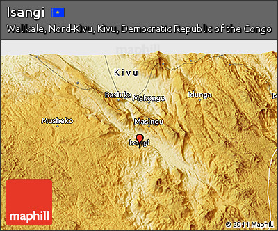 Physical 3D Map of Isangi