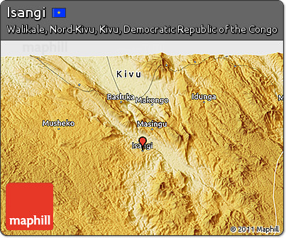 Physical 3D Map of Isangi