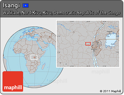 Gray Location Map of Isangi