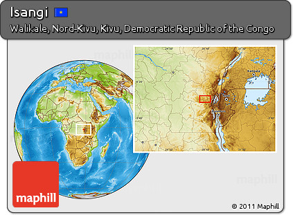 Physical Location Map of Isangi