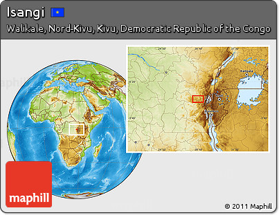 Physical Location Map of Isangi