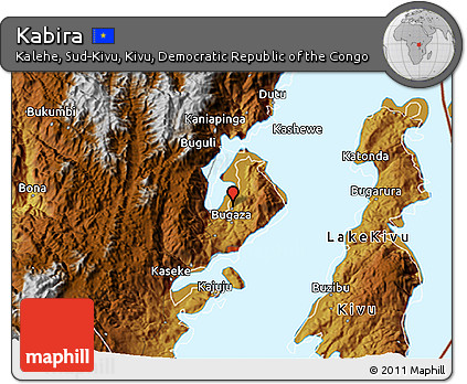Physical 3D Map of Kabira