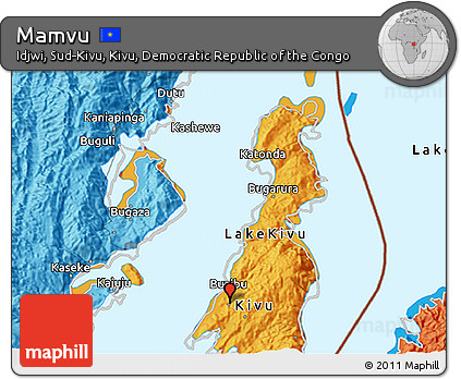 Political 3D Map of Mamvu