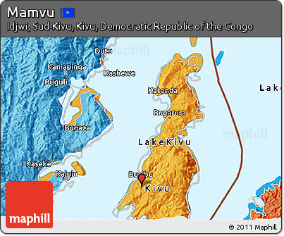 Political 3D Map of Mamvu