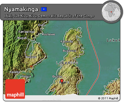 Satellite 3D Map of Nyamakinga