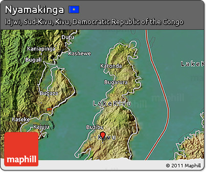 Satellite 3D Map of Nyamakinga