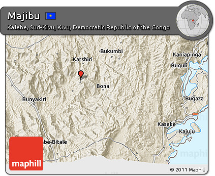 Shaded Relief 3D Map of Majibu