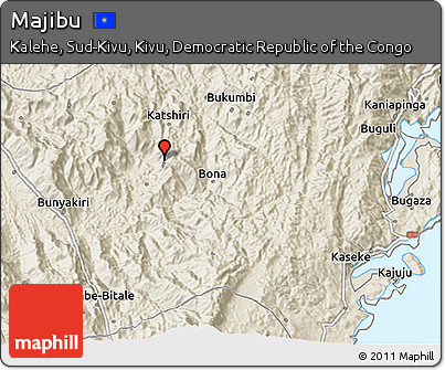 Shaded Relief 3D Map of Majibu