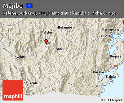 Shaded Relief 3D Map of Majibu