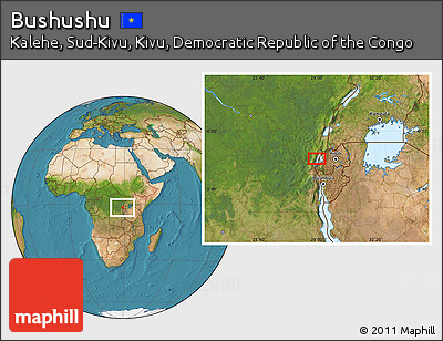 Satellite Location Map of Bushushu