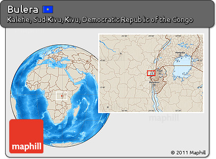 Shaded Relief Location Map of Bulera