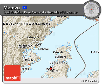 Shaded Relief Panoramic Map of Mamvu
